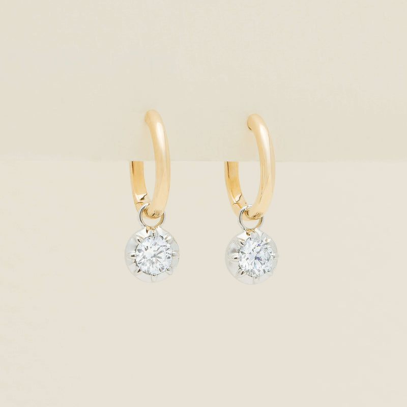 18ct Yellow Gold .60ct Diamond Dawn Drop Earrings - Earrings - Walker & Hall
