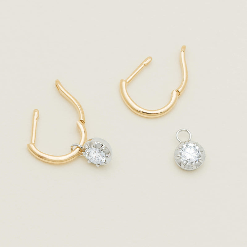 18ct Yellow Gold .60ct Diamond Dawn Drop Earrings - Earrings - Walker & Hall
