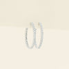 18ct White Gold 1.13ct Diamond Claw-Set Hoop Earrings