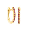 18ct Yellow Gold .13ct Ruby Cosy Earrings-Earrings-Walker & Hall