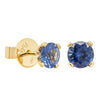18ct Yellow Gold 1.78ct Sapphire Blossom Stud Earrings-Earrings-Walker & Hall