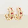 18ct Yellow Gold Ruby & Diamond Cecelia Earrings - Earrings - Walker & Hall