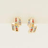 Deja Vu 10ct Yellow Gold Coloured Sapphire Earrings