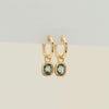 18ct Yellow Gold 1.83ct Green Sapphire Natalia Hoop Earrings - Earrings - Walker & Hall