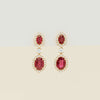 18ct Yellow Gold 4.04ct Ruby & Diamond Drop Earrings - Earrings - Walker & Hall