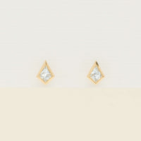 18ct Yellow Gold Kite-Cut Diamond Natalia Stud Earrings - Earrings - Walker & Hall