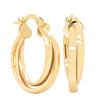 9ct Yellow Gold Crossover Hoop-Earrings-Walker & Hall