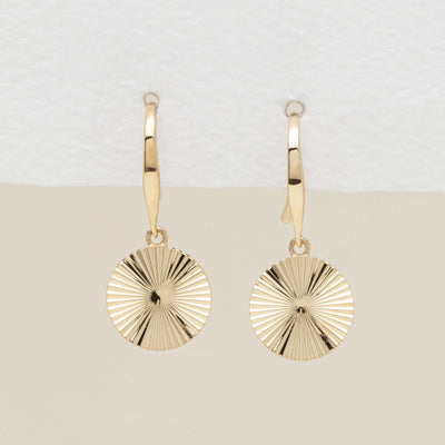 9ct Yellow Gold Reflections Mini Drop Earrings - Earrings - Walker & Hall