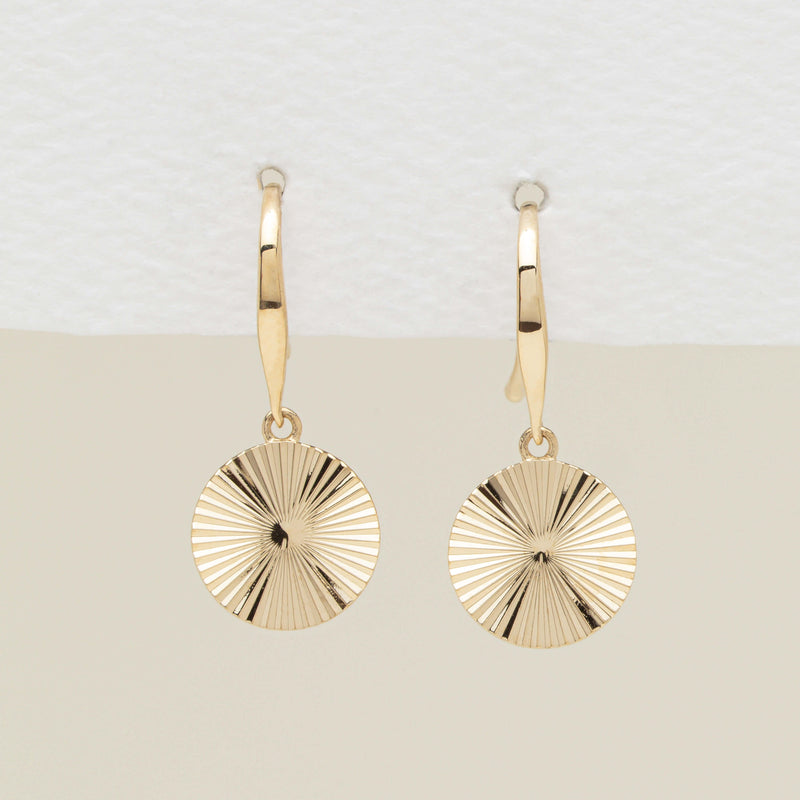 9ct Yellow Gold Reflections Mini Drop Earrings - Earrings - Walker & Hall
