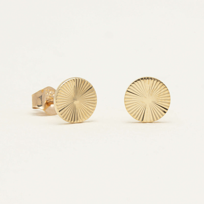 9ct Yellow Gold Mini Reflections Stud Earrings - Earrings - Walker & Hall