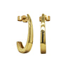 Deja Vu 9ct Yellow Gold Hook Shape Earrings - Earrings - Walker & Hall