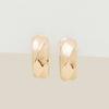 9ct Yellow Gold Ripple Hoop Earrings - Earrings - Walker & Hall