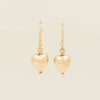 Deja Vu 9ct Yellow Gold Heart Drop Hook Earrings - Earrings - Walker & Hall