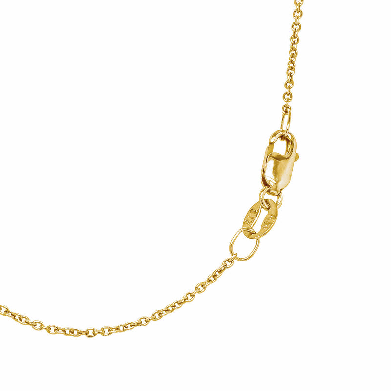 18ct Yellow Gold Aquamarine & Diamond Mini Sierra Pendant-Necklace-Walker & Hall