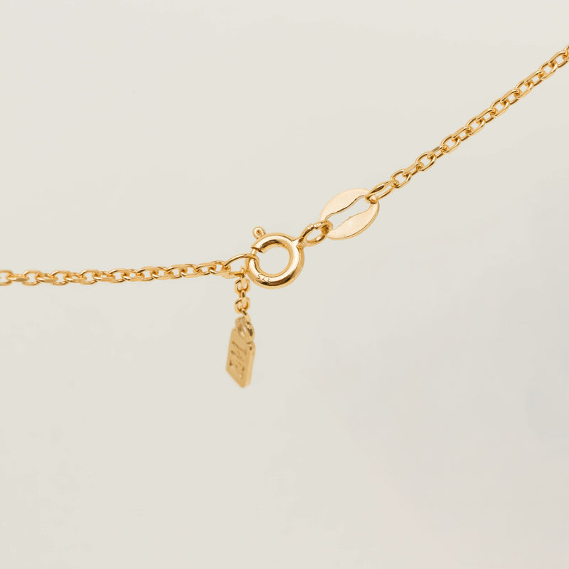 9ct Yellow Gold Noted Letter Necklace (Pendant + Chain) - Necklace - Walker & Hall
