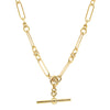 9ct Yellow Gold Paperclip Link Fob Chain-Necklace-Walker & Hall