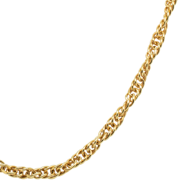 Deja Vu 8ct Yellow Gold Twisted Link Chain-Necklace-Walker & Hall
