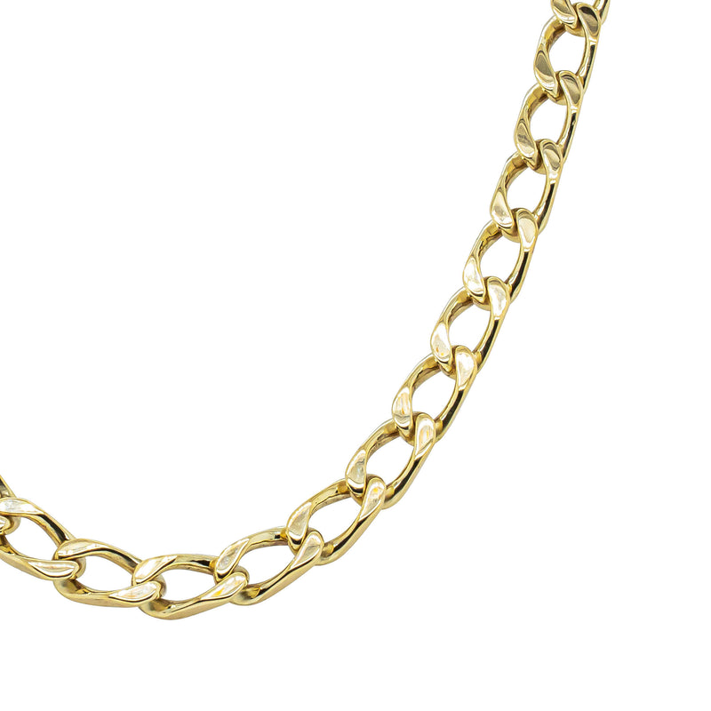Deja Vu 9ct Yellow Gold Curb Link Necklace-Necklace-Walker & Hall