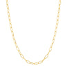 9ct Yellow Gold Textured Oval Link Chain-Necklace-Walker & Hall