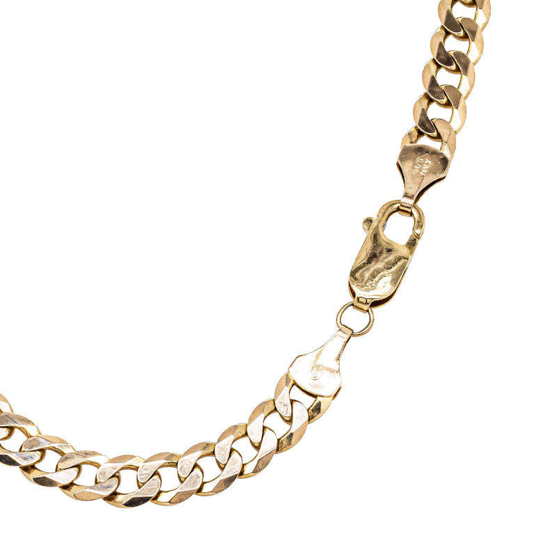 Deja Vu 9ct Yellow Gold Curb Link Necklace-Necklace-Walker & Hall