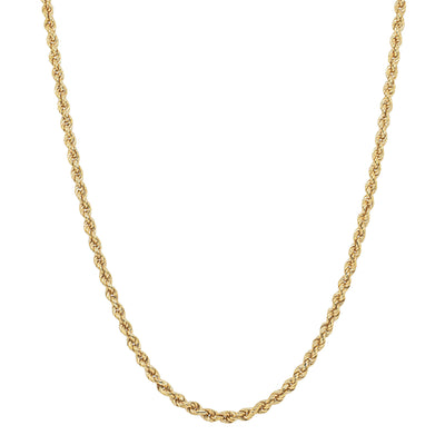 Déjà Vu 9ct Yellow Gold Rope Link Necklace-Necklace-Walker & Hall