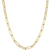 9ct Yellow Gold Paperclip Link Chain - Necklace - Walker & Hall