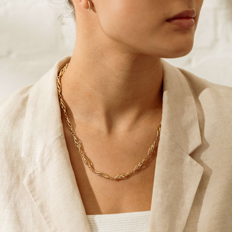 9ct Yellow Gold Helix Chain - Necklace - Walker & Hall