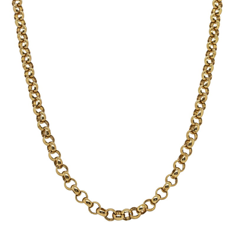 Deja Vu 9ct Yellow Gold Belcher Link Necklace 46cm - Necklace - Walker & Hall