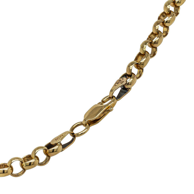 Deja Vu 9ct Yellow Gold Belcher Link Necklace 46cm - Necklace - Walker & Hall