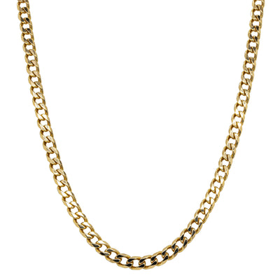 Deja Vu 9ct Yellow Gold Flat Curb Link Chain 51cm - Necklace - Walker & Hall