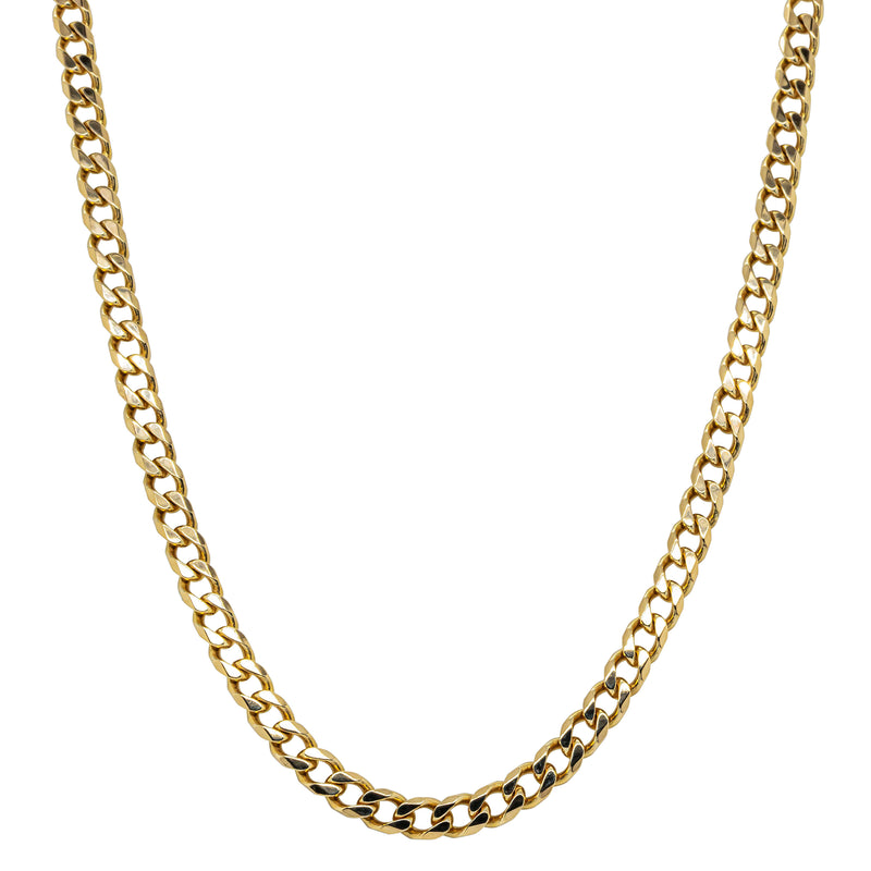 Deja Vu 9ct Yellow Gold Flat Curb Link Chain 51cm - Necklace - Walker & Hall