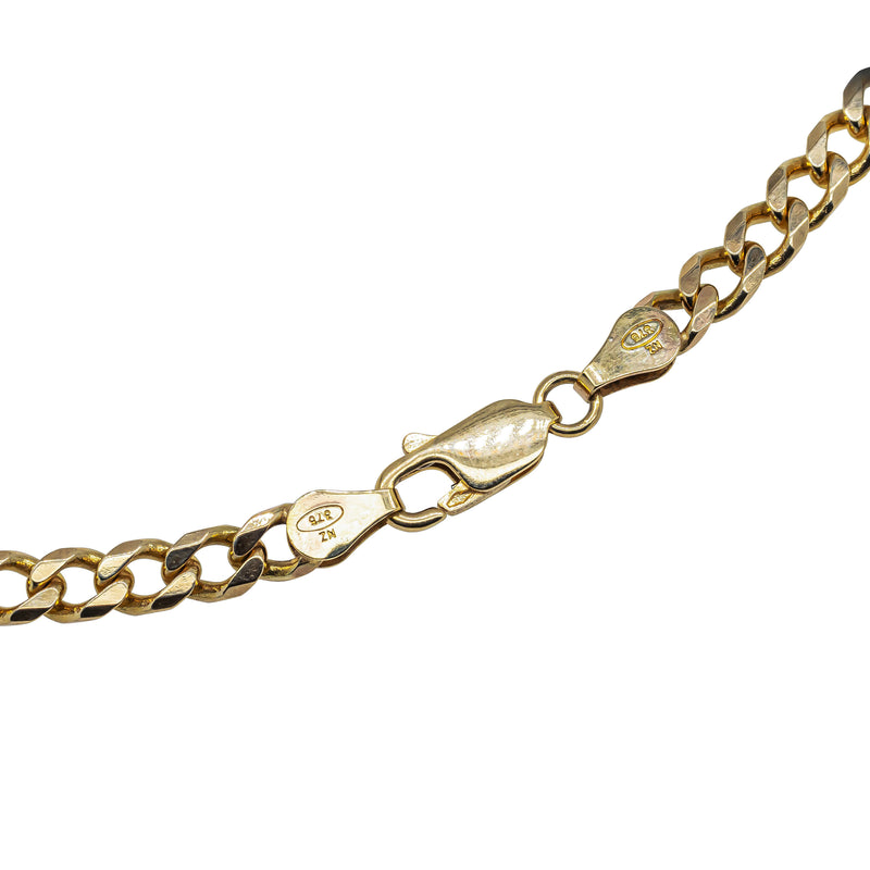 Deja Vu 9ct Yellow Gold Flat Curb Link Chain 51cm - Necklace - Walker & Hall