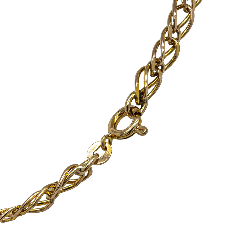 Deja Vu 9ct Yellow Gold Double Curb Link Necklace 50cm - Necklace - Walker & Hall