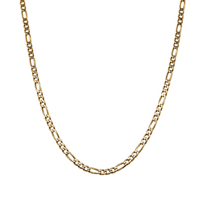 Deja Vu 9ct Yellow Gold Figaro Link Necklace 44cm - Necklace - Walker & Hall