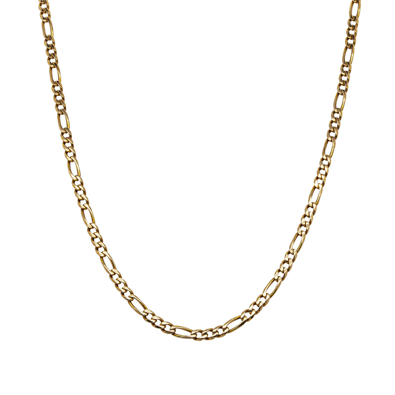 Deja Vu 9ct Yellow Gold Figaro Link Necklace 44cm - Necklace - Walker & Hall