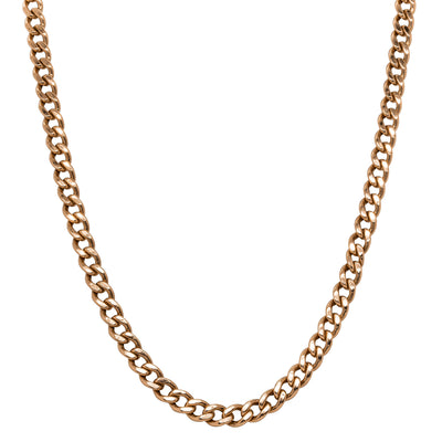Deja Vu 9ct Rose Gold Hollow Curb Link Necklace 51cm - Necklace - Walker & Hall