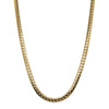 Deja Vu 9ct Yellow Gold Flat Solid Link Necklace 46cm - Necklace - Walker & Hall