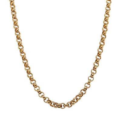 Deja Vu 9ct Yellow Gold Round Link Belcher Chain Necklace - Necklace - Walker & Hall