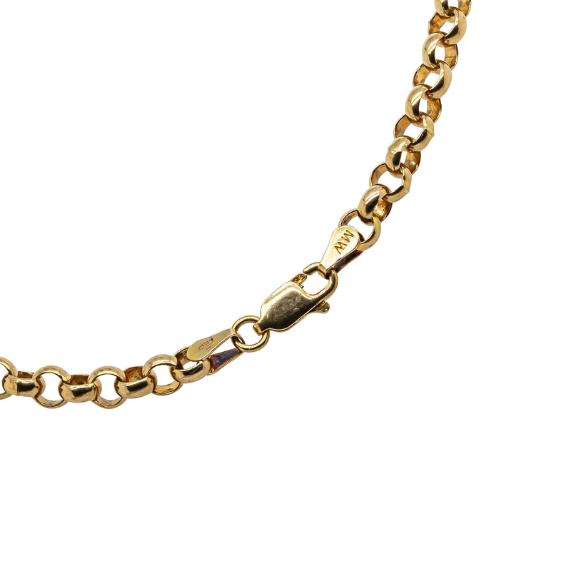 Deja Vu 9ct Yellow Gold Round Link Belcher Chain Necklace - Necklace - Walker & Hall
