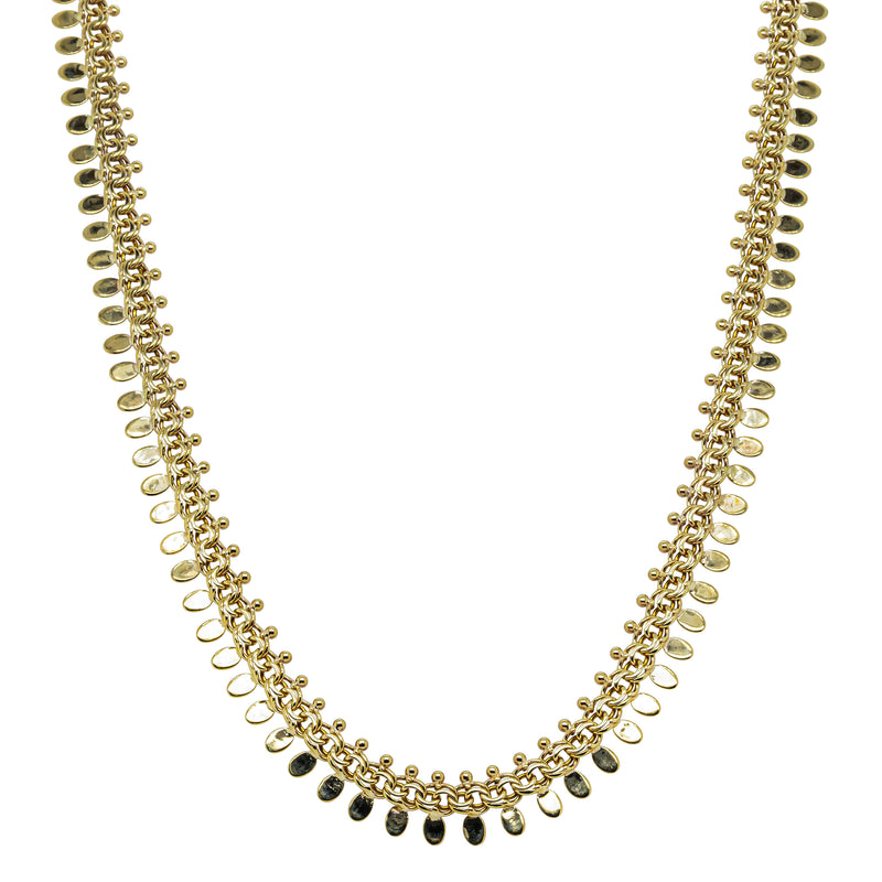 Deja Vu 8ct Yellow Gold Fancy Fringe Chain 43cm - Necklace - Walker & Hall
