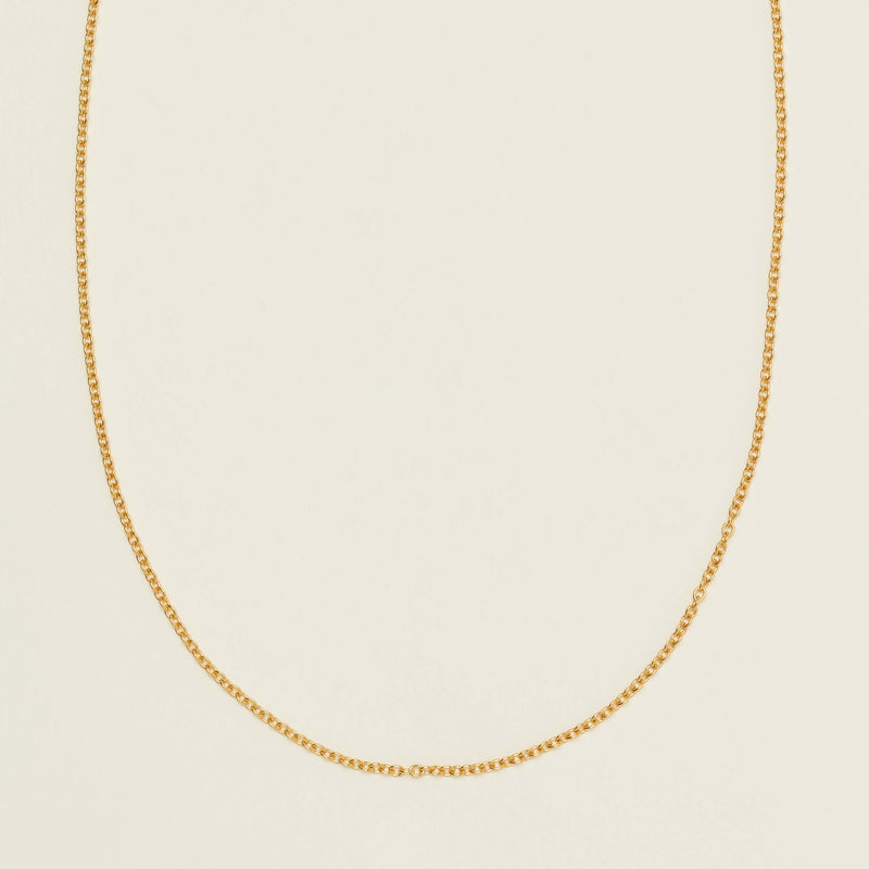 Deja Vu 9ct Yellow Gold Cable Link Necklace 69cm - Necklace - Walker & Hall