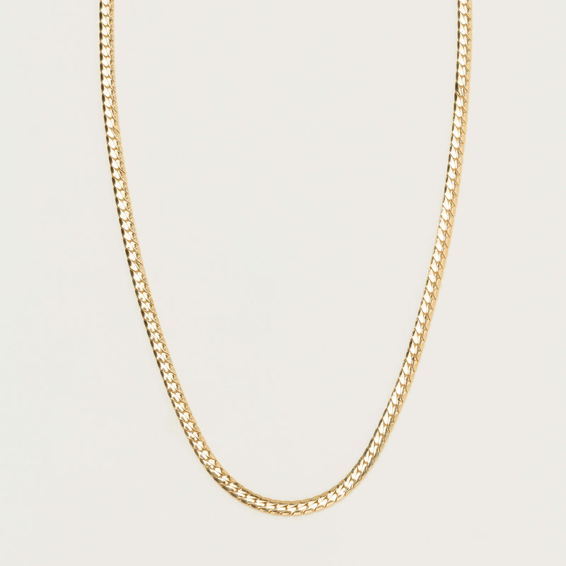 Deja Vu 9ct Yellow Gold Snake Link Necklace 45cm - Necklace - Walker & Hall
