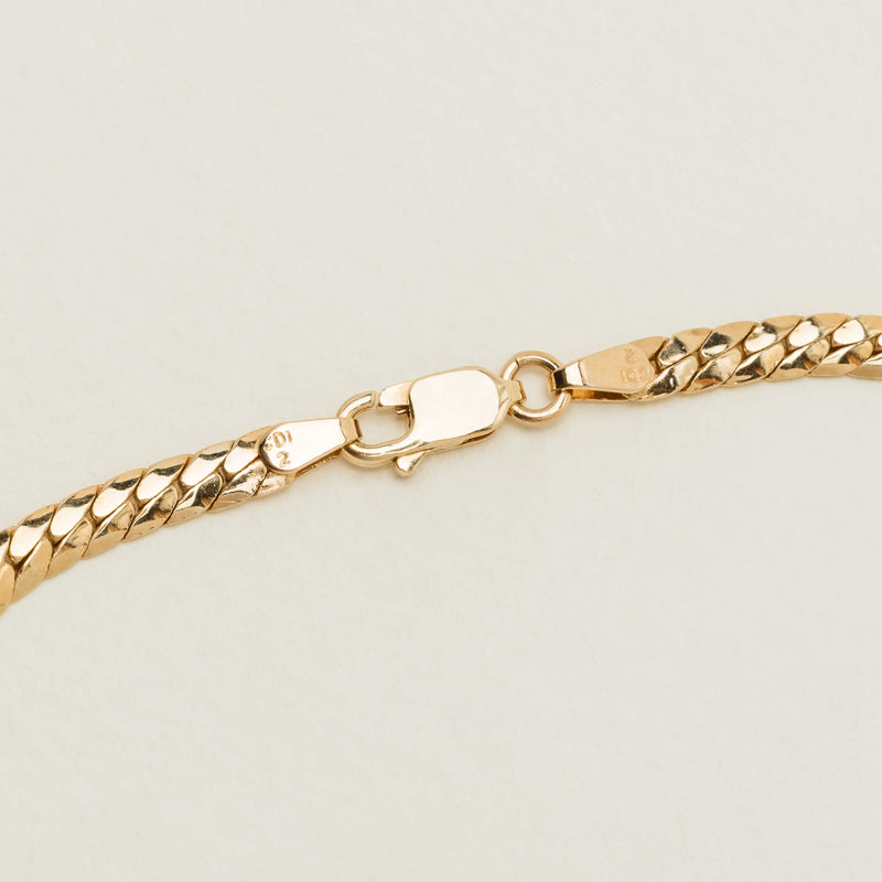 Deja Vu 9ct Yellow Gold Snake Link Necklace 45cm - Necklace - Walker & Hall