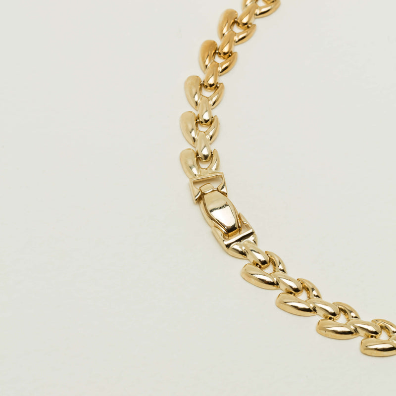 Deja Vu 14ct Yellow Gold Hollow Wishbone Necklace - Necklace - Walker & Hall