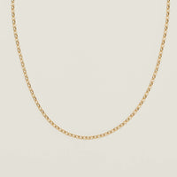 Deja Vu 9ct Yellow Gold Belcher Link Necklace 45.5cm - Necklace - Walker & Hall