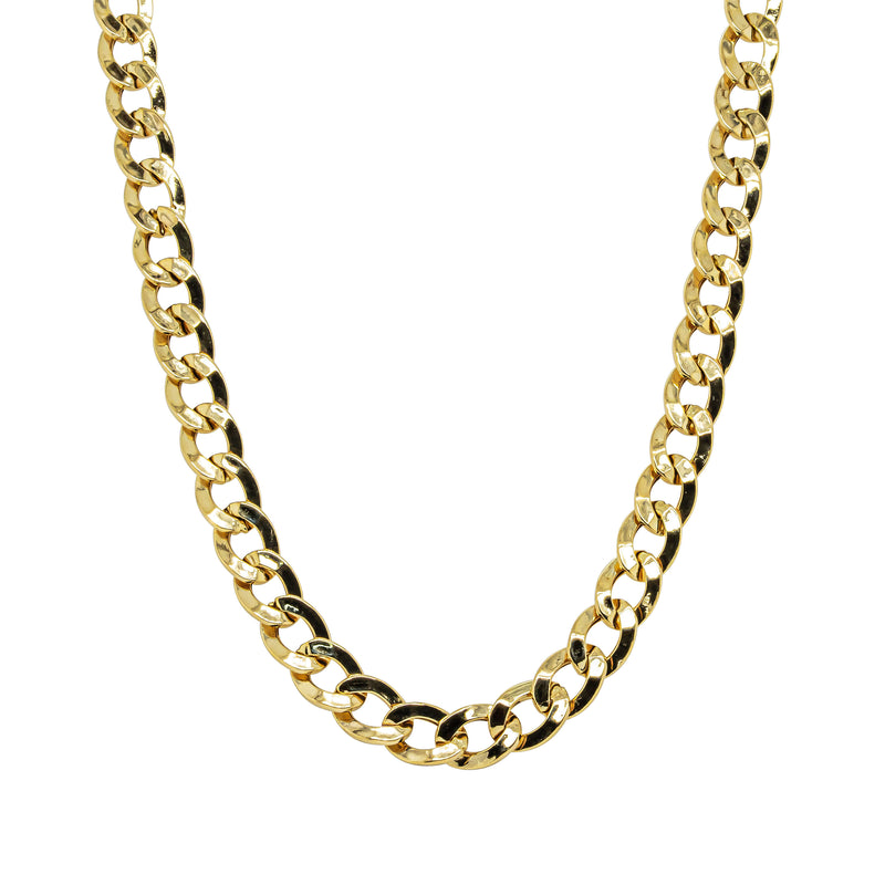 Deja Vu 18ct Yellow Gold Hollow Curb Necklace 66cm - Necklace - Walker & Hall