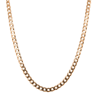 Deja Vu 10ct Rose Gold Curb Link Necklace 60cm - Necklace - Walker & Hall