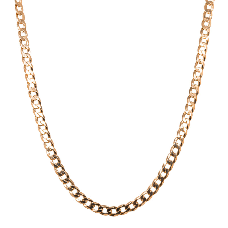 Deja Vu 10ct Rose Gold Curb Link Necklace 60cm - Necklace - Walker & Hall