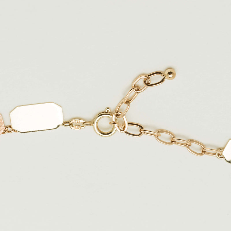 Vintage 8ct Yellow & Rose Gold Fringe Necklace