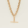 Vintage 9ct Rose Gold Fancy Link Fob Necklace 48cm